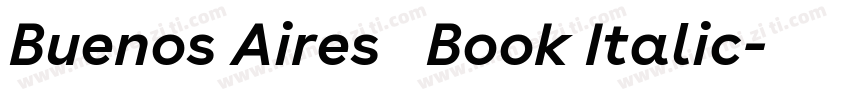 Buenos Aires   Book Italic字体转换